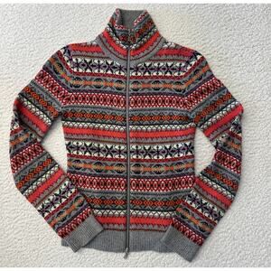 Bogner Fire + Ice Fair Isle Sweater Jacket Size XS